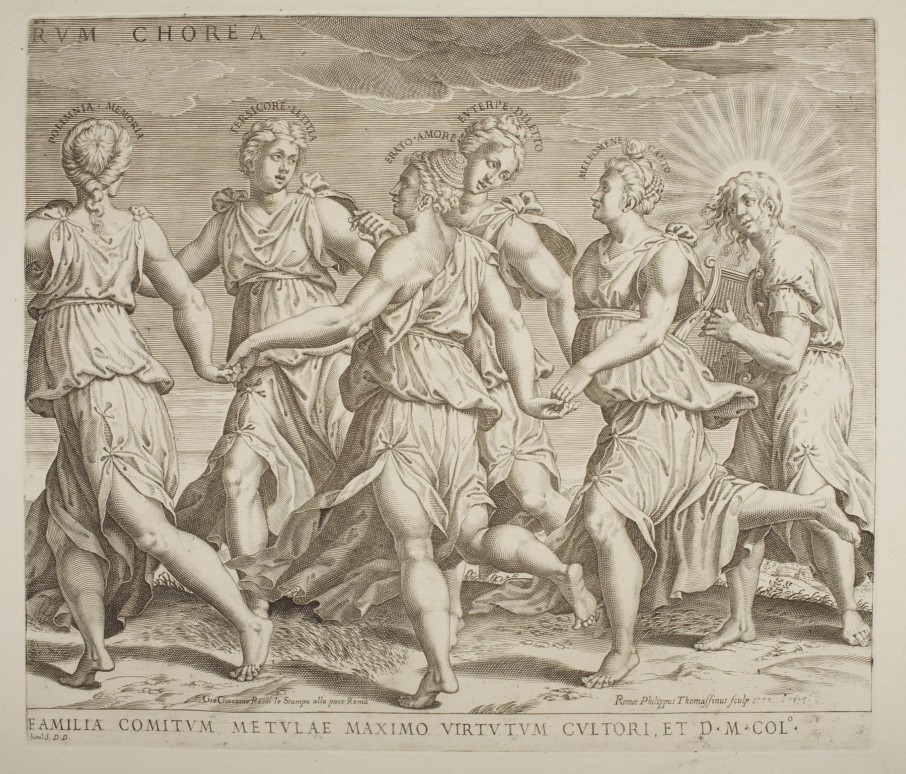 Fem muser danser til Apollons musik, E1834