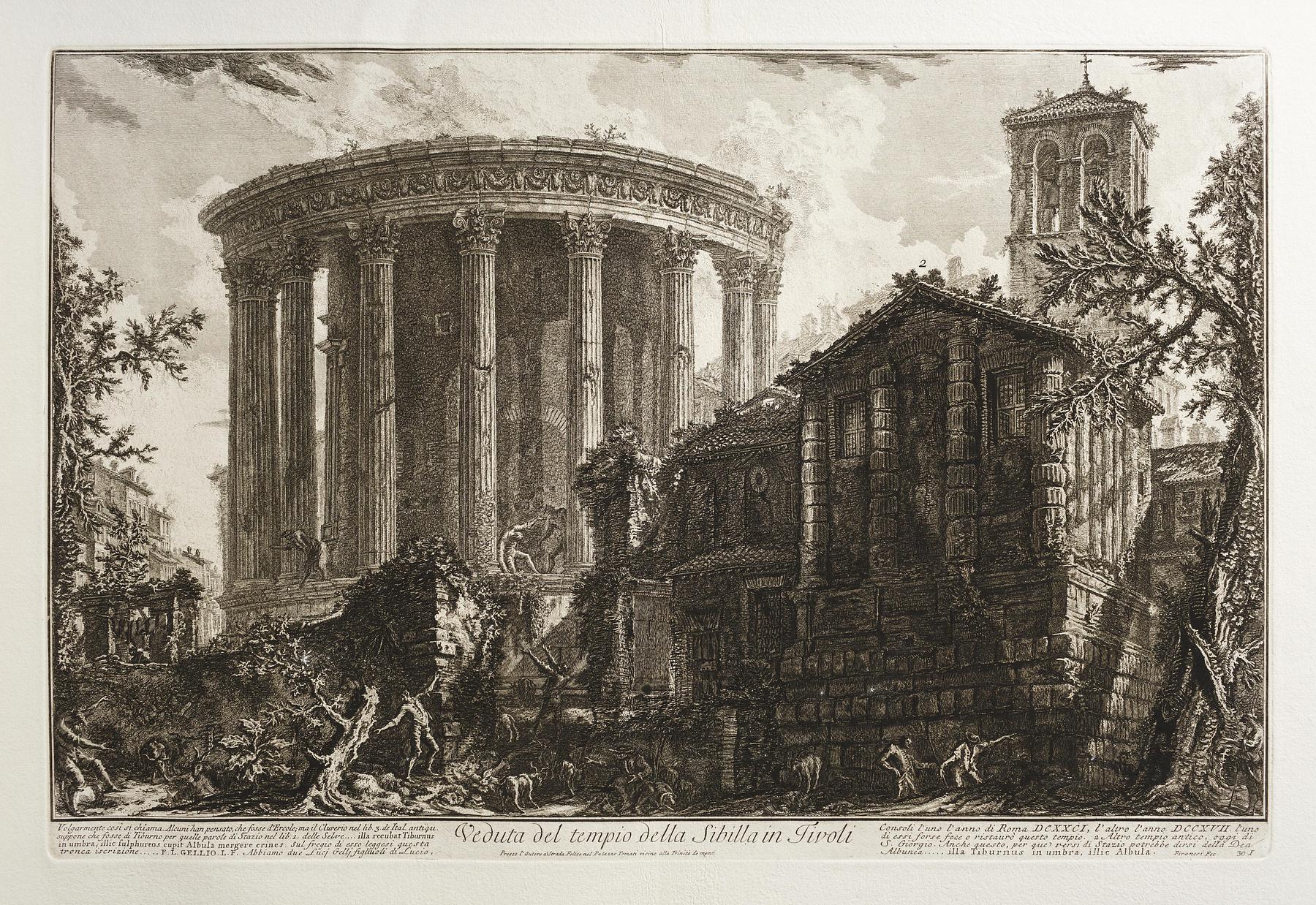 Prospekt af Tempio della Sibilla i Tivoli, E315,26