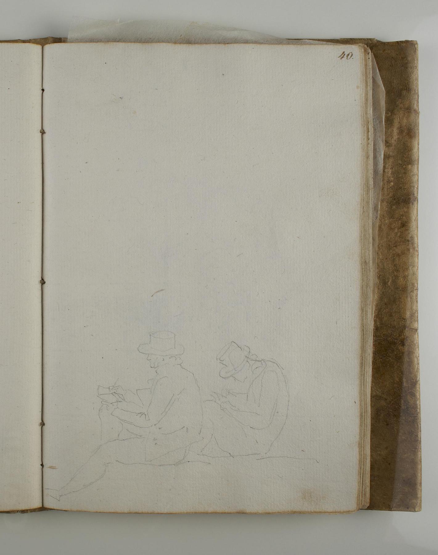 Seated artists drawing, C563,40r