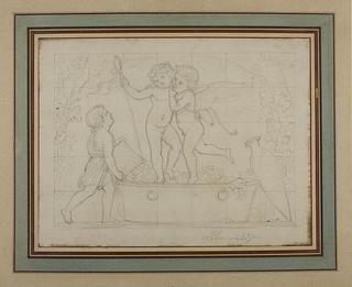 C822 Cupid and Young Bacchus Stomping Grapes, Autumn