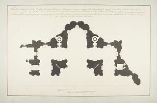D1532 Saint Peters' South-Western Part Specifying the Placement of Thorvaldsen's Monument to Pius 7., Ground Plan