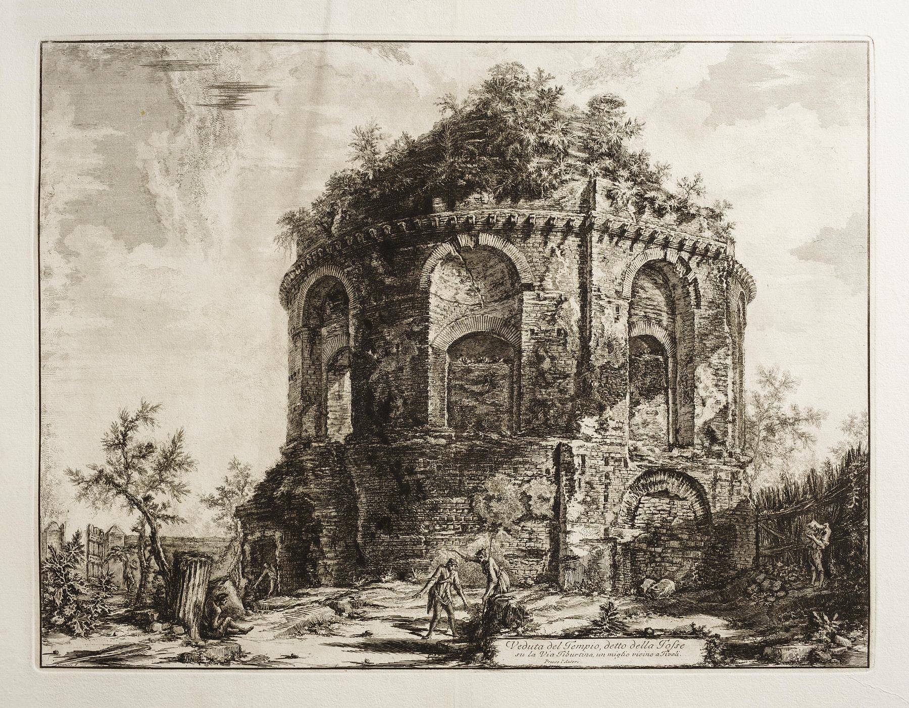 Prospekt af Tempio della Tosse i Tivoli, E315,30