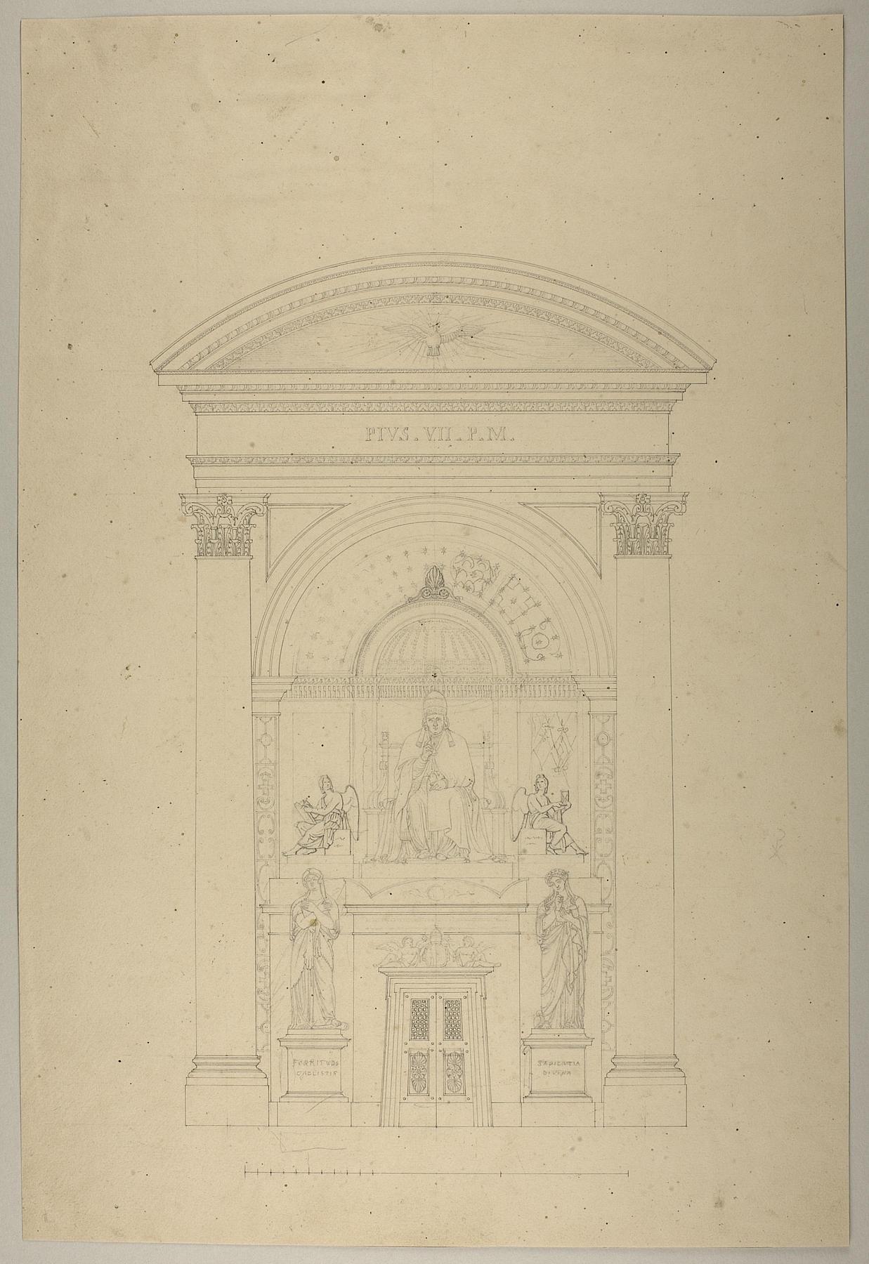 Proposal for Placement of the Monument to Pius 7., Elevation, D1529