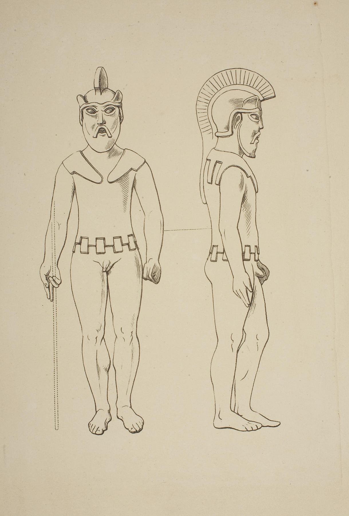 Etruskisk kriger, forfra og i profil, E1431