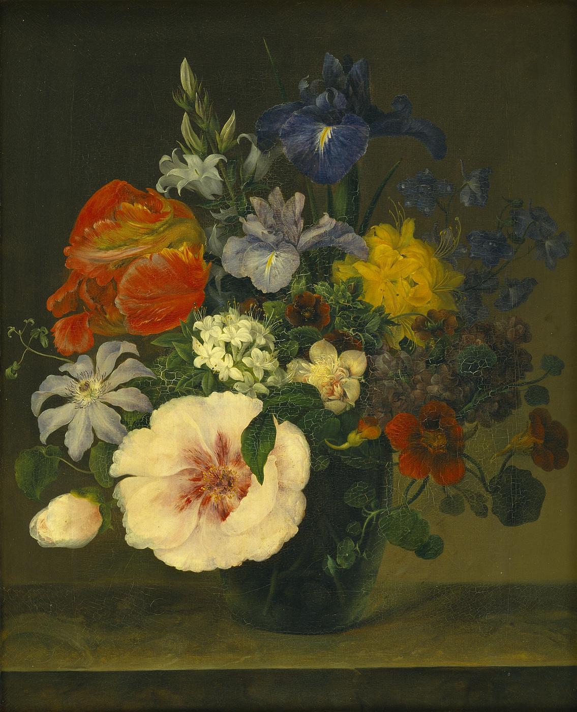 Flowers in a Glass on a Table, B279