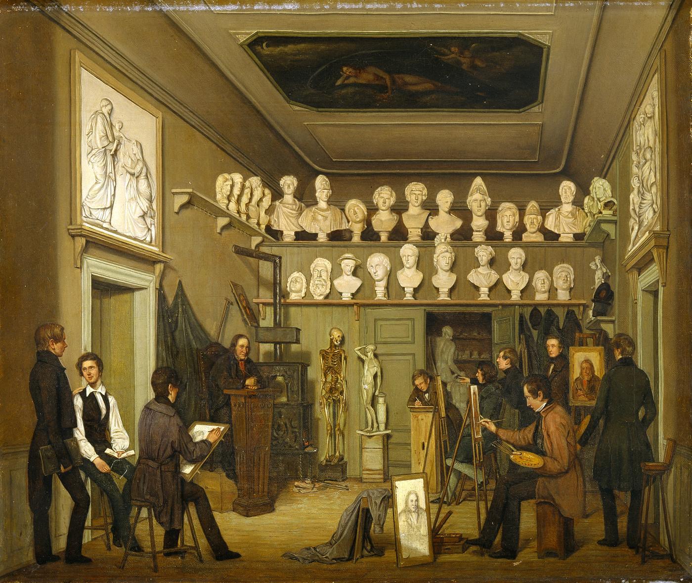 A Painter's Studio at the Academy of Fine Arts in Copenhagen, B284