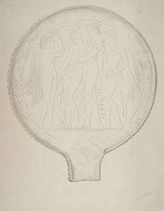 E1435 Afrodite og Adonis omgivet af Eros og en kvindelig (?) bevinget figur