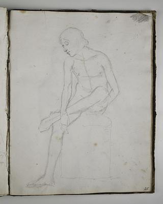 D1587,25 Seated Male Model