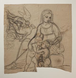 C525r Maria med Jesus og Johannes. Amor klager til Venus over et bistik