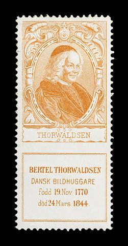 E2367 Svensk mærke med portræt af Thorvaldsen
