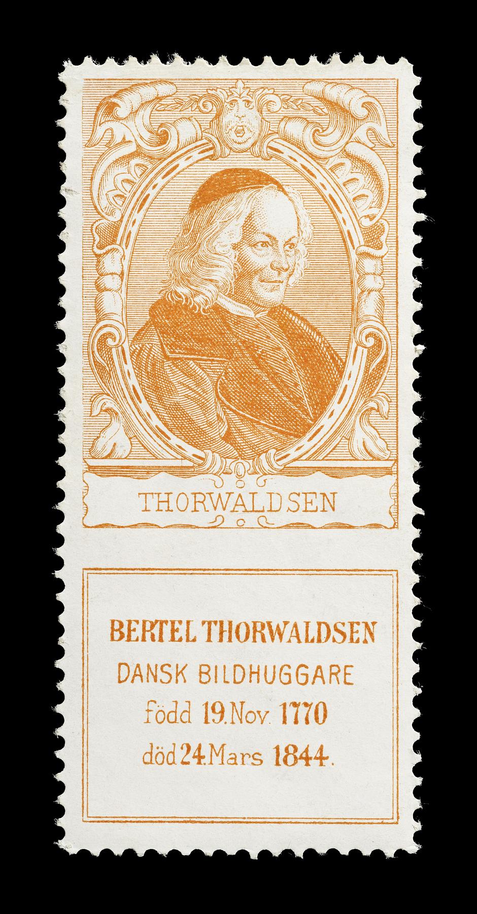 Svensk mærke med portræt af Thorvaldsen, E2367