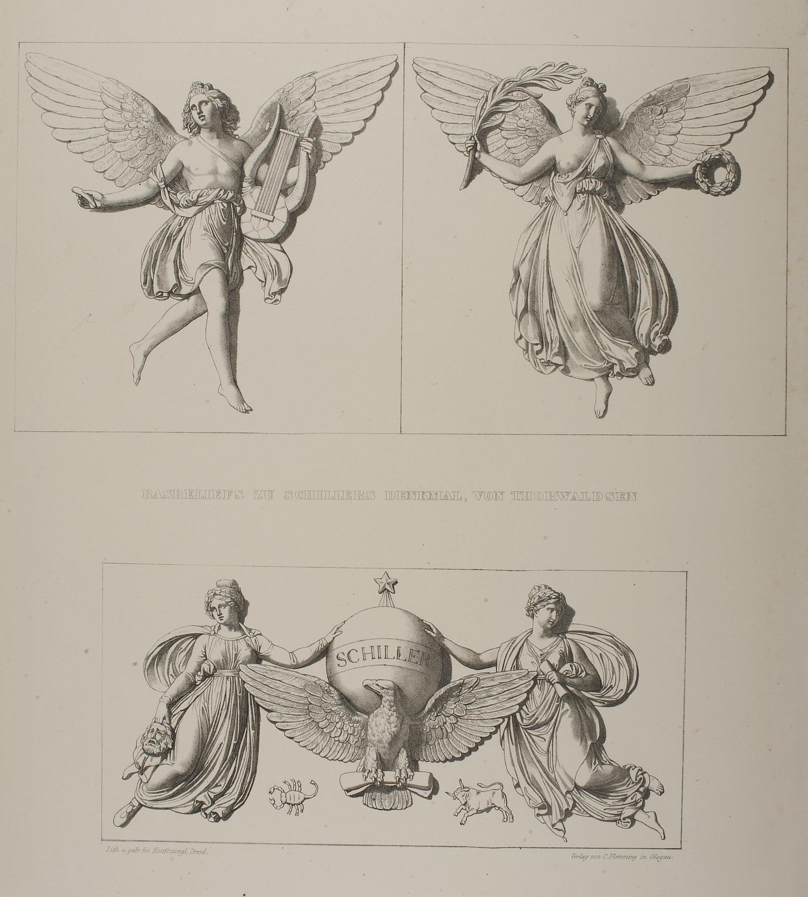 The Genius of Poetry. The Goddess of Victory. The Apotheosis of Friedrich Schiller, E84b