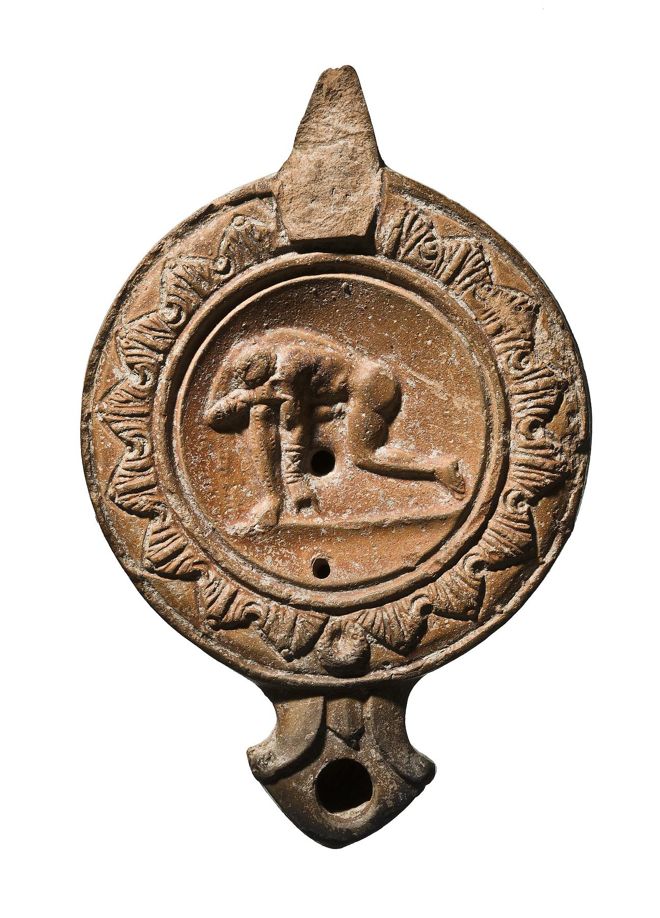 Lamp with a defeated boxer, H1185