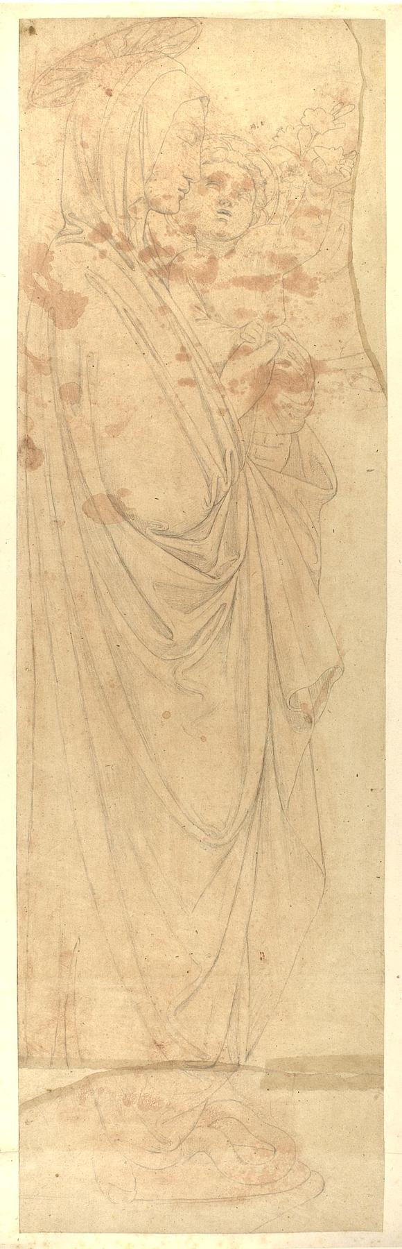 Mary and Child Standing on the Snake, D1111