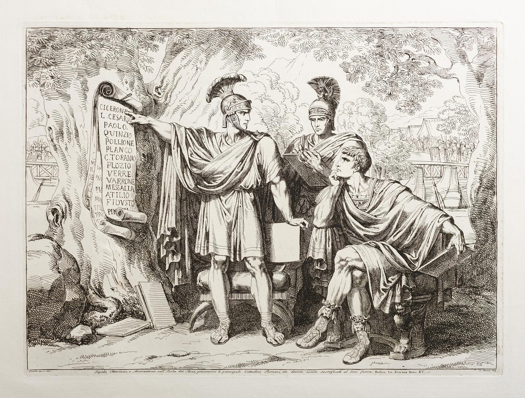 Lepido, Ottaviano, Marcantonio sull'Isola del Reno, E943,95