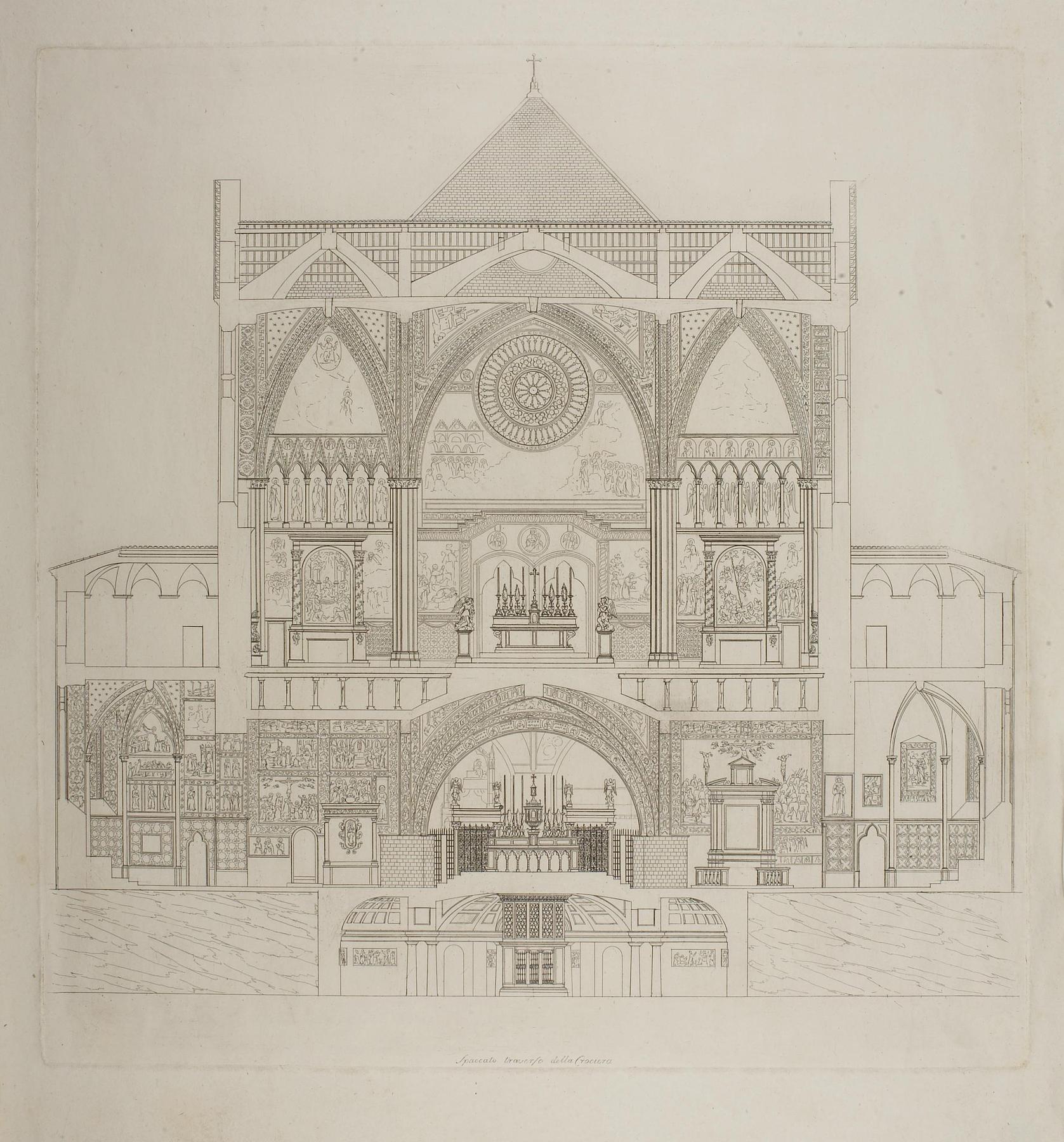 Basilica di San Francesco d'Assisi, tværsnit, E1623
