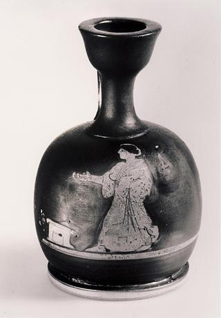 H604 Lekythos with woman at an altar