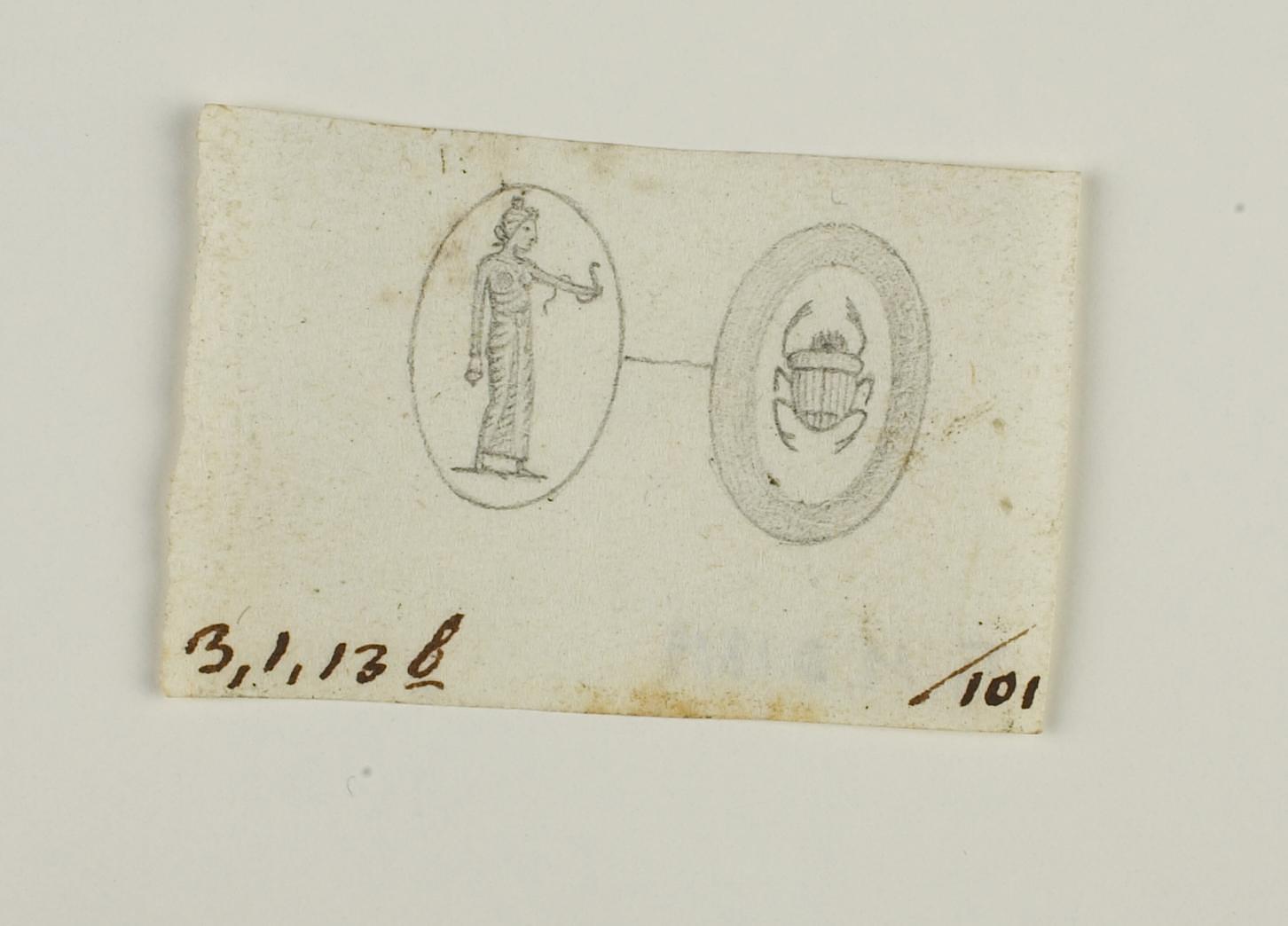 Isis priestess (?). Scarab, D1319