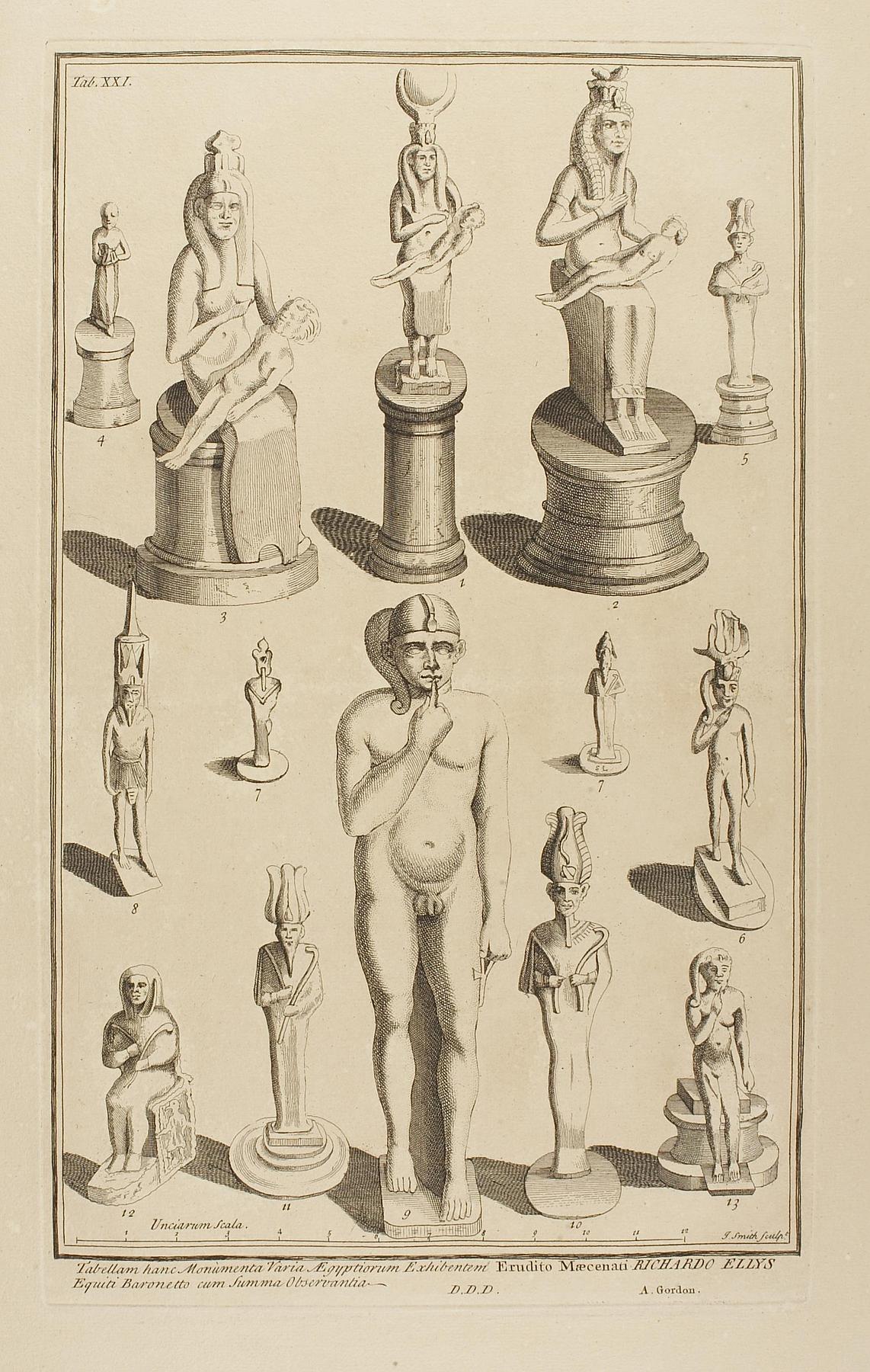 Female and male figures, E1390