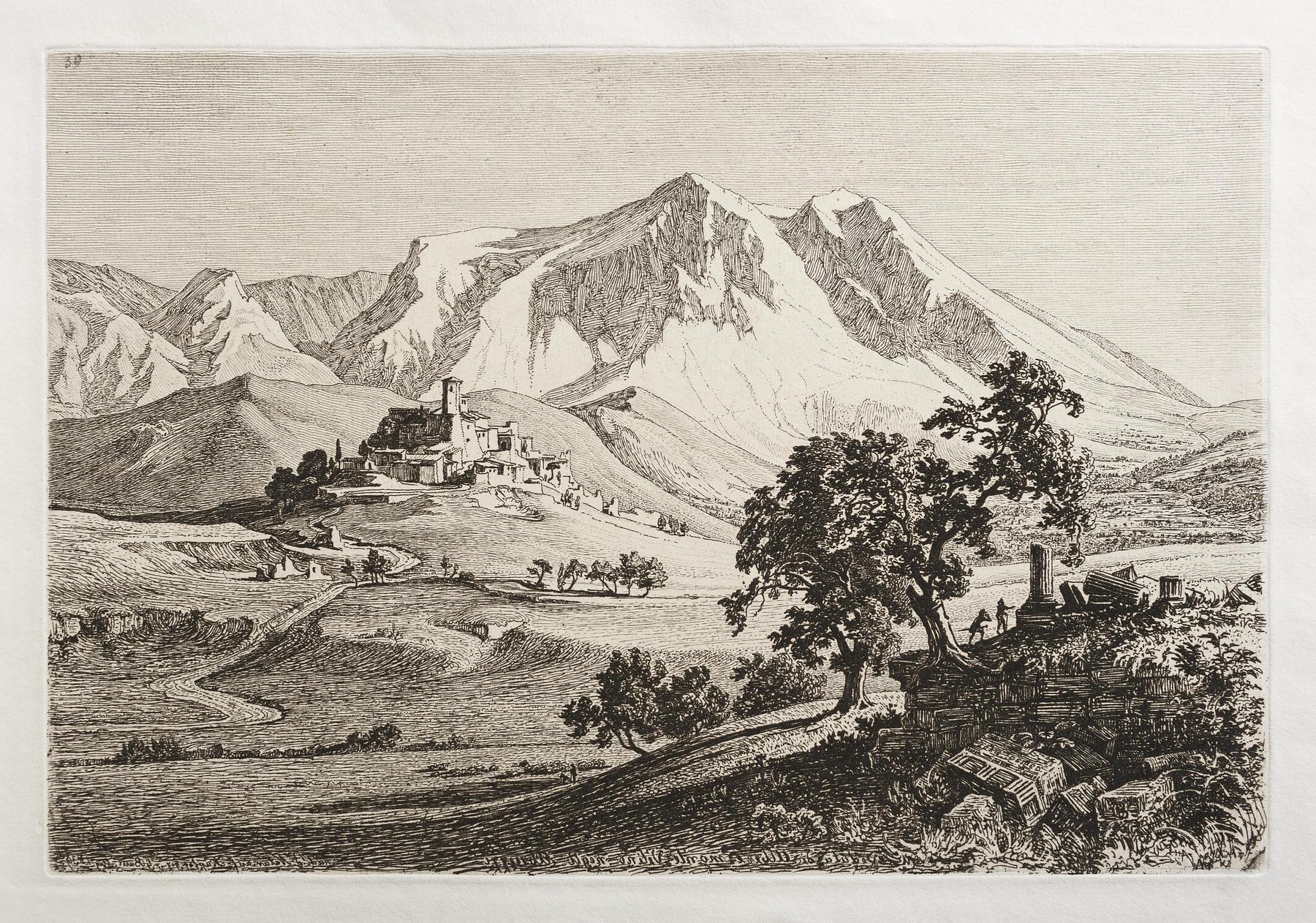 Prospekt af dalen og Monte Velini i Abruzzerne, E393,9