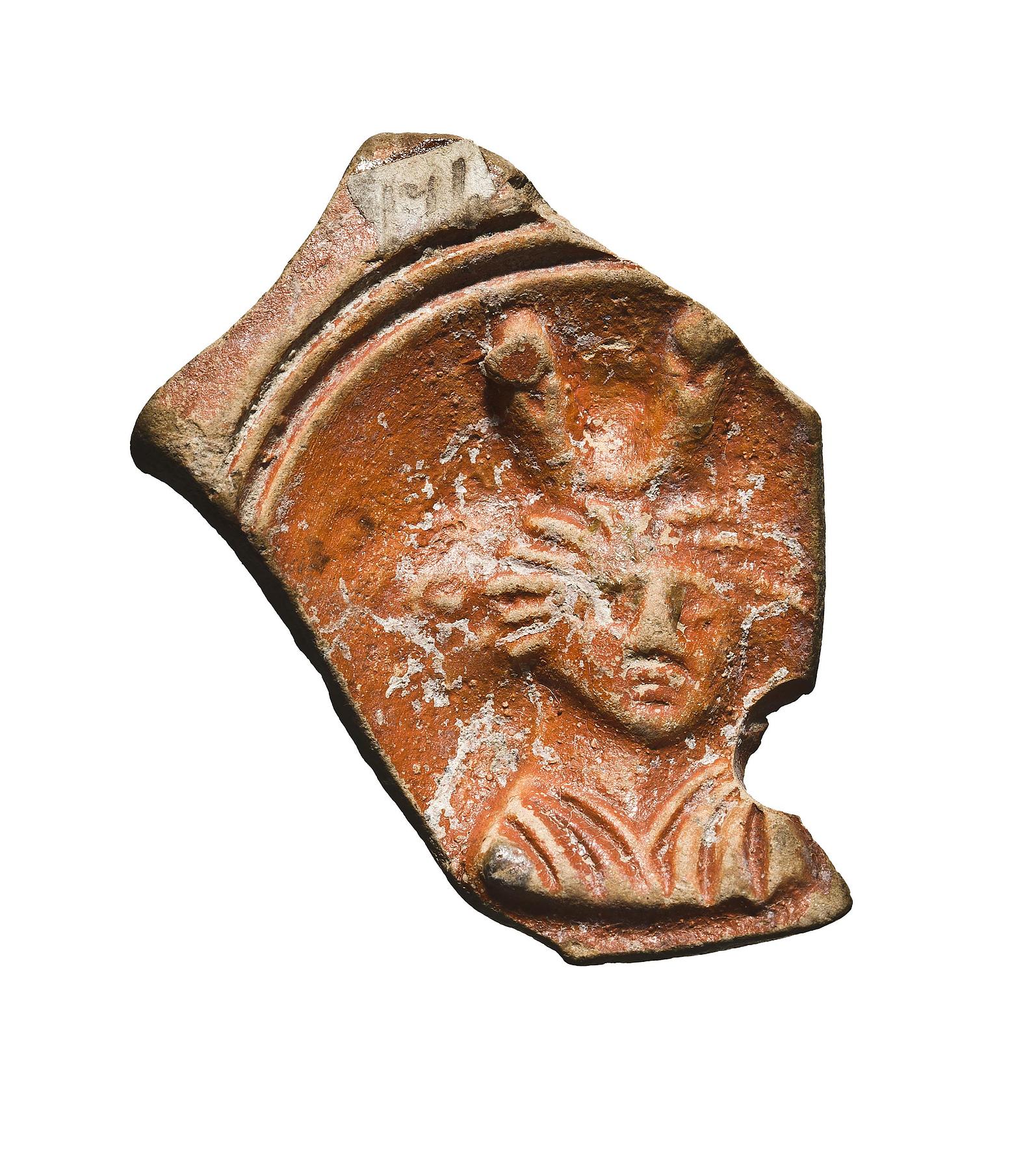 Lampe med buste af en hornet figur, H1174