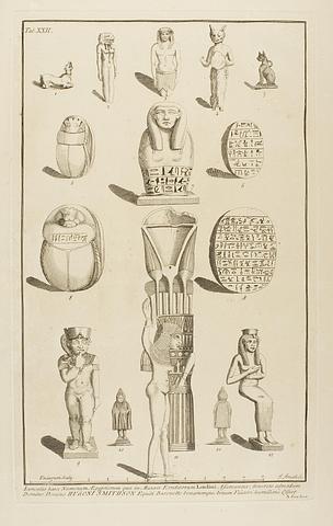 E1391 Female and male figures. Animal figures. Scarabs