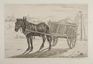 E677 Horse with Beer Cart