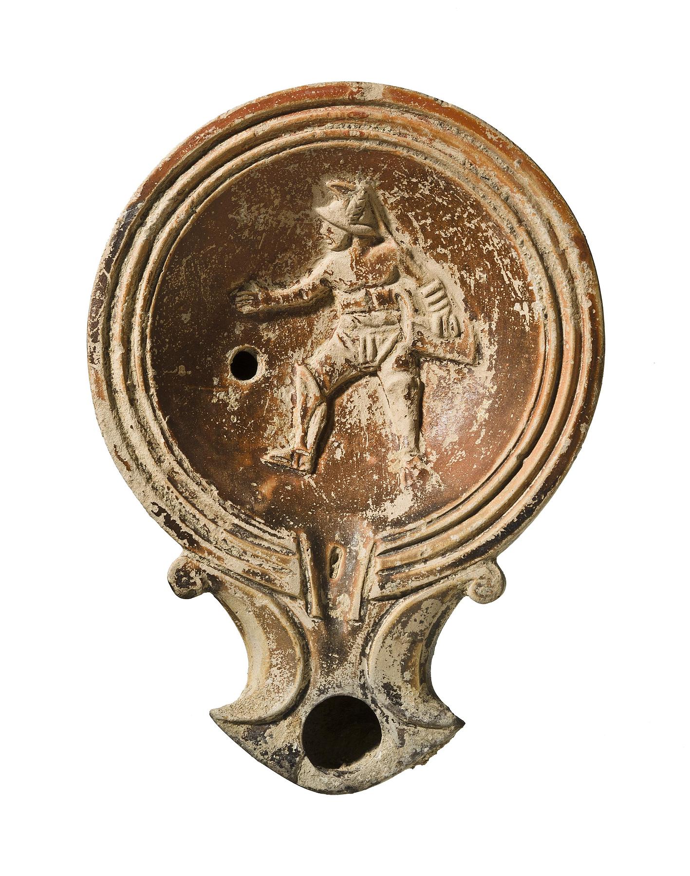 Lamp with a gladiator, H1181