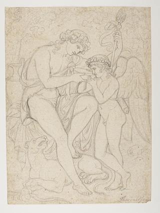 C830r Cupid Drinking from Bacchus's Cup