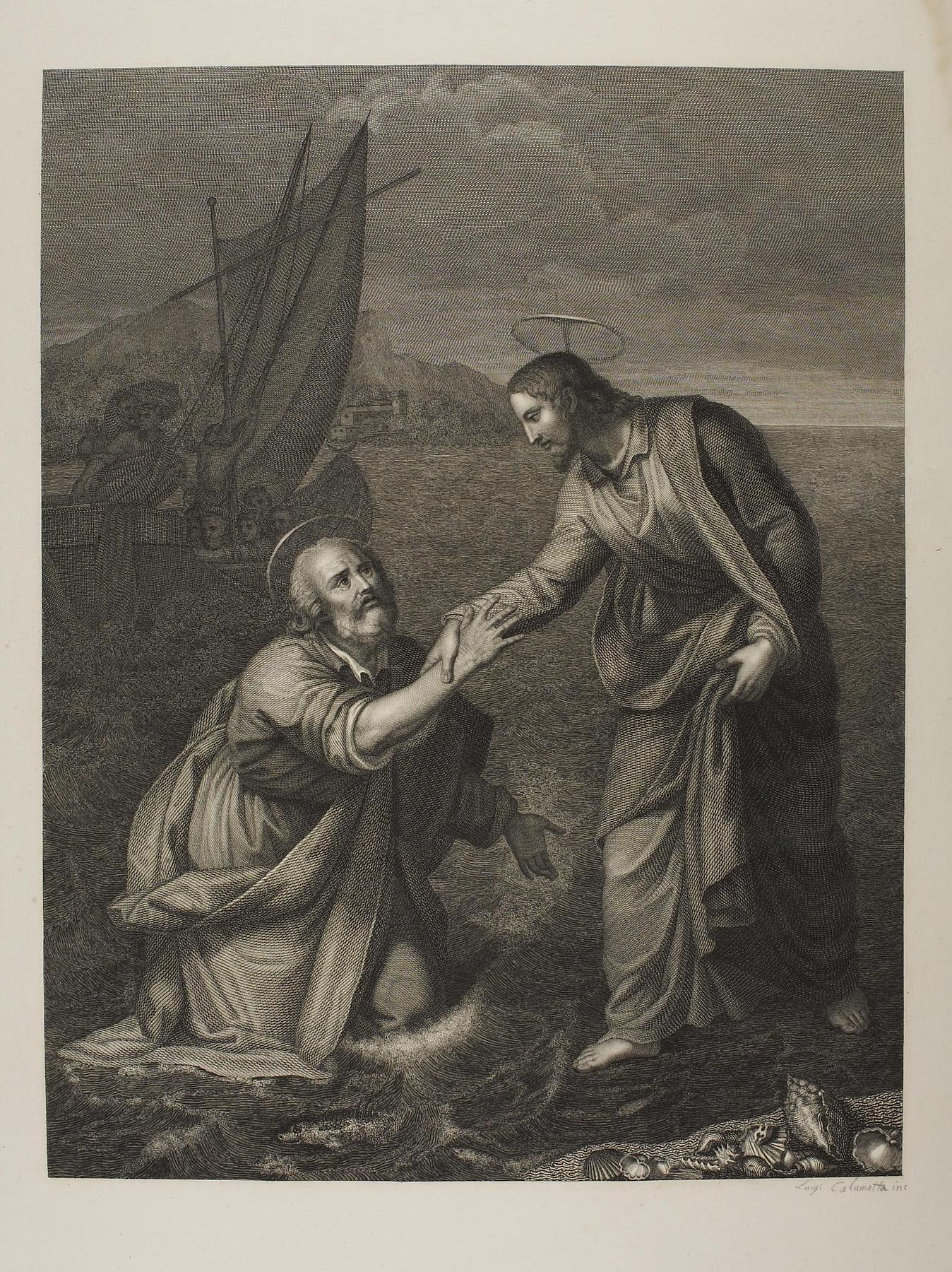 Christ rescuing Peter from the Sea, E402
