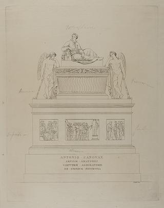 E958 Monument to Antonio Canova, sketch
