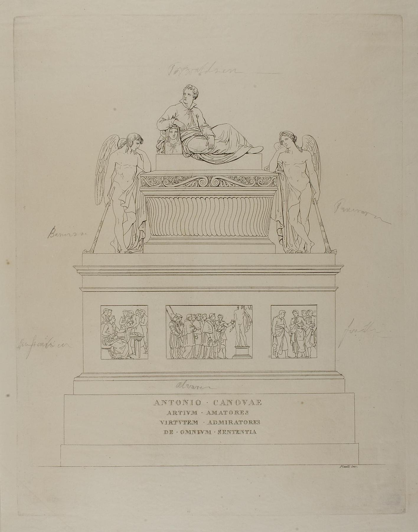 Monument over Antonio Canova, udkast, E958