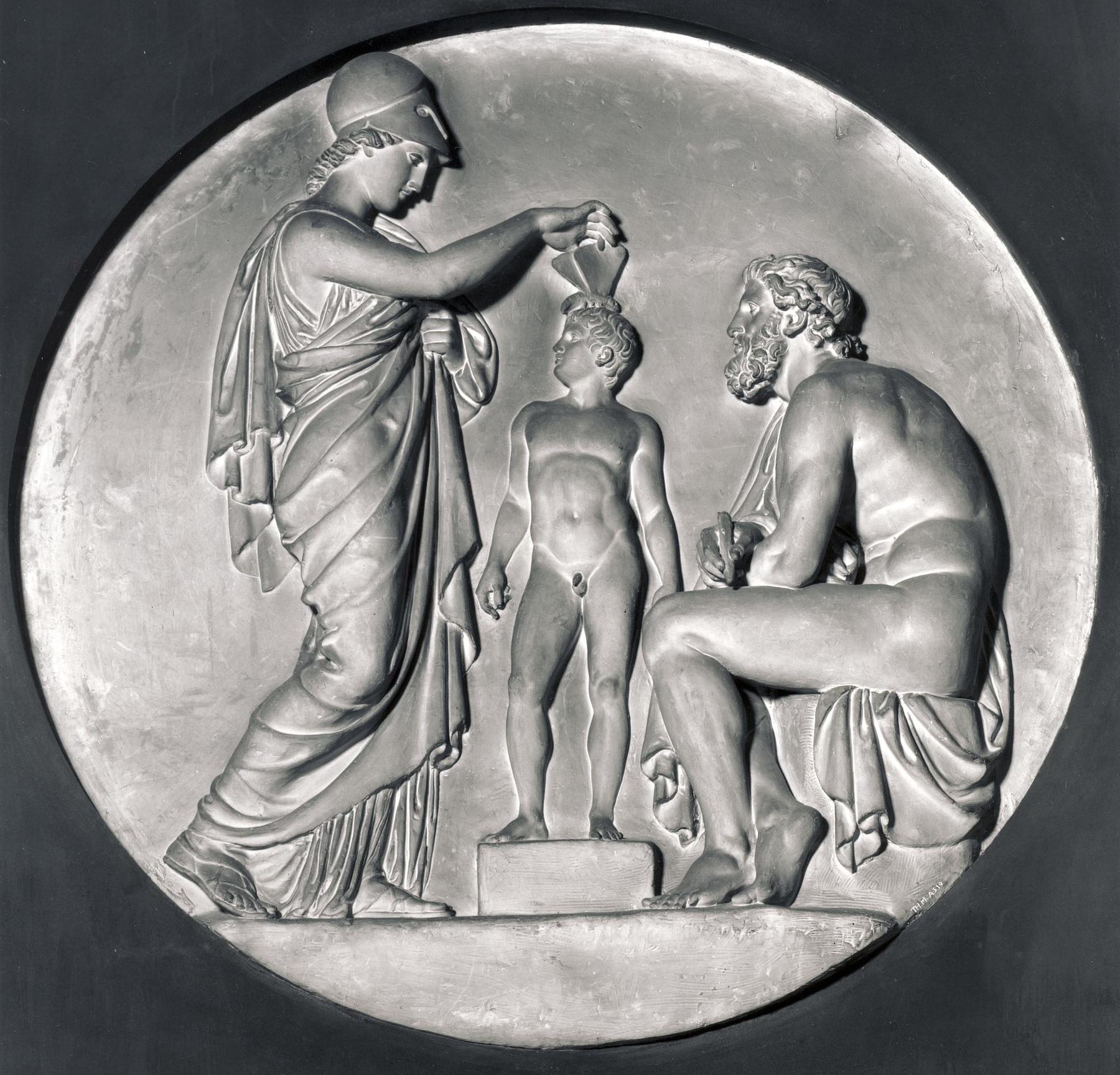 Minerva giver sjæl til menneske skabt af Prometheus, A319
