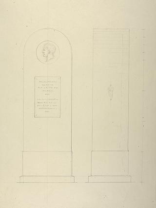 D1577 Tombstone to August von Goethe, elevations