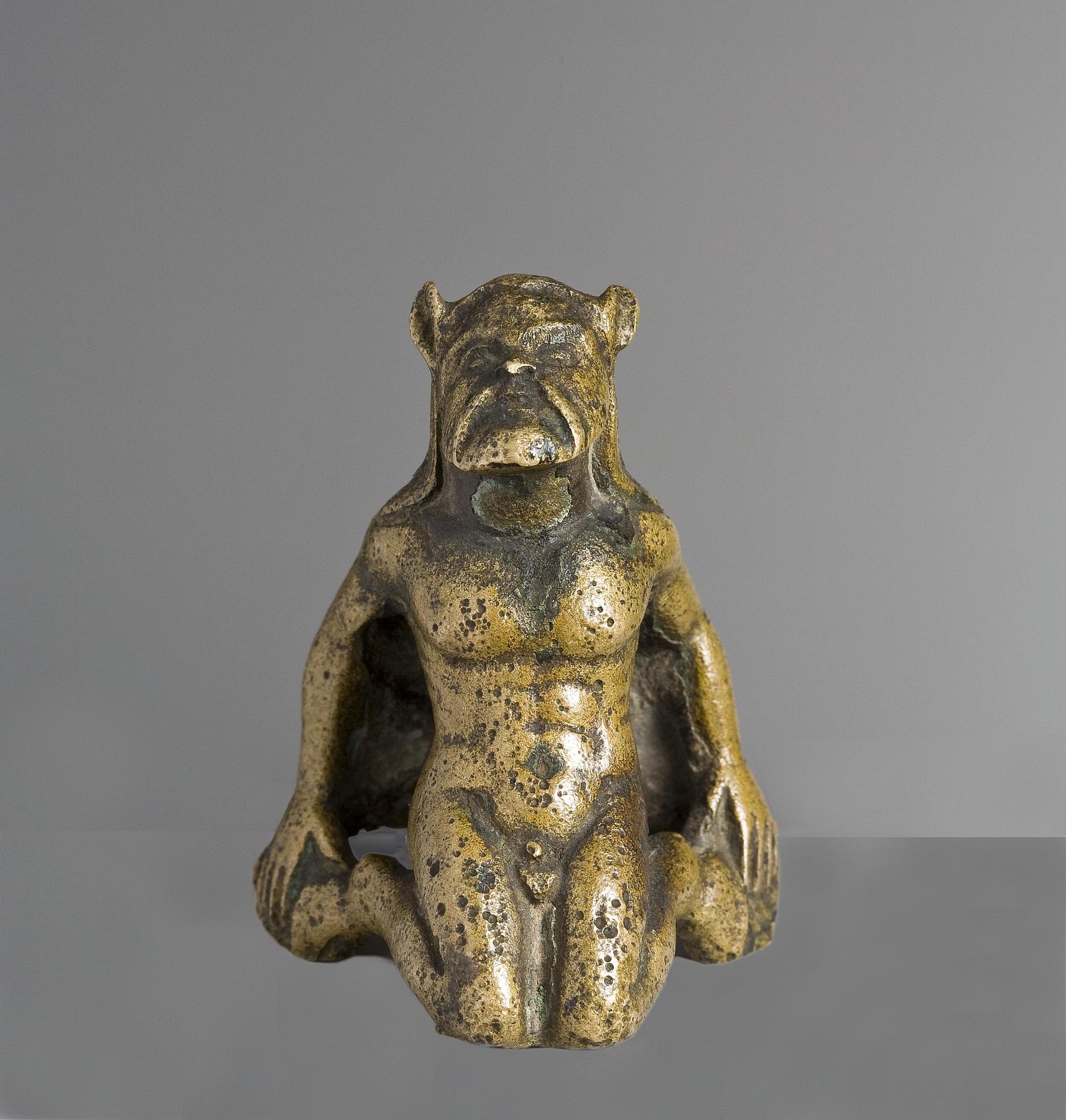 Stand for a vessel or furniture in the shape of a kneeling silenus, H2010