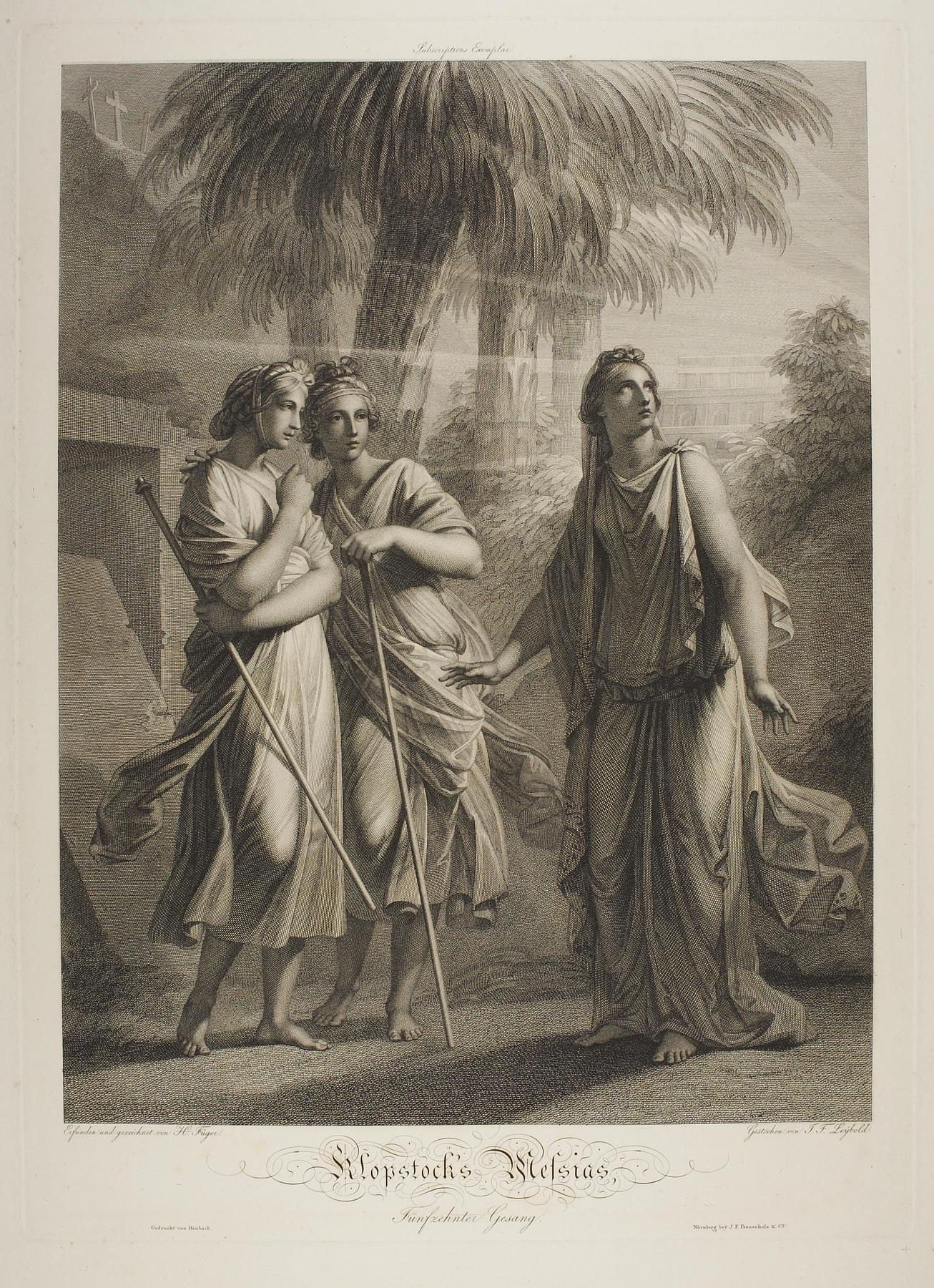 Forzia, Rahel and Jemina at a Tomb (Klopstocks Messias Canto 15), E813