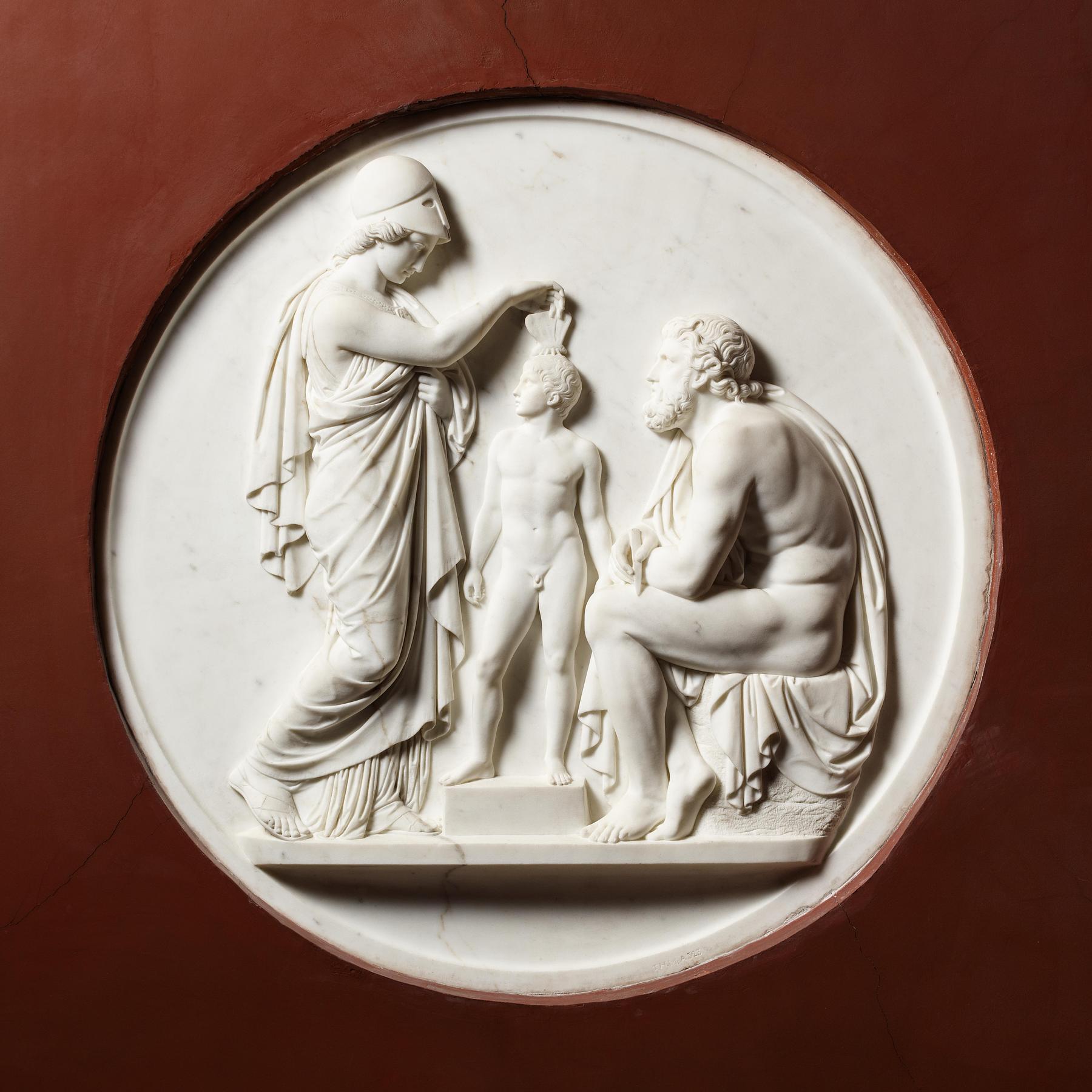 Minerva giver sjæl til menneske skabt af Prometheus, A323