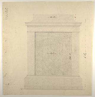 D1569 Monument to Maximilian 1. (?), Elevation of Proposal for Plint