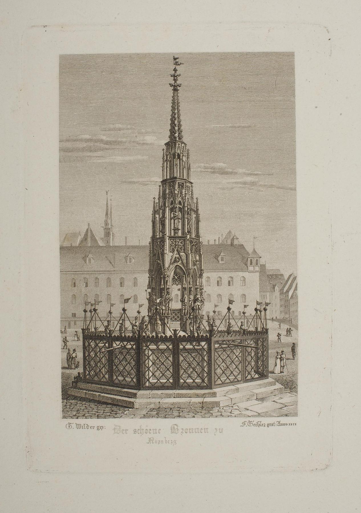 Beautiful Fountain in Nürnberg, E1642