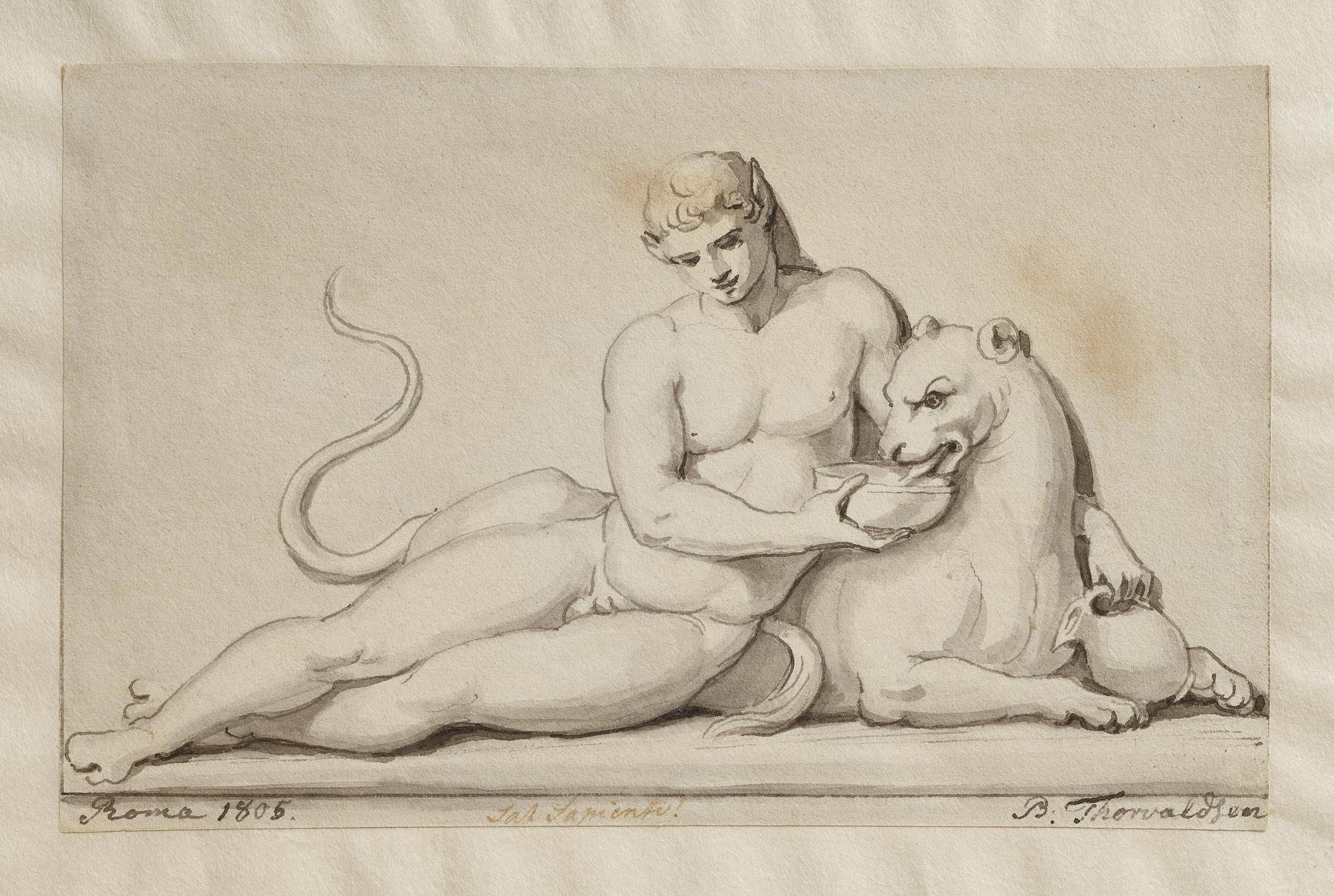 Satyr Lets a Panther Drink from His Cup, C834