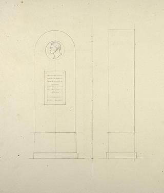D1576 Tombstone to August von Goethe, elevations