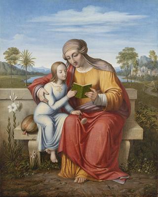 B251 Sankt Anna lærer Jomfru Maria at læse