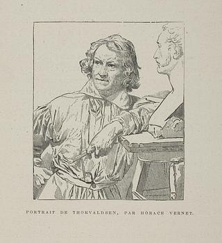 E2115 Portrait of Thorvaldsen modelling the bust of Vernet