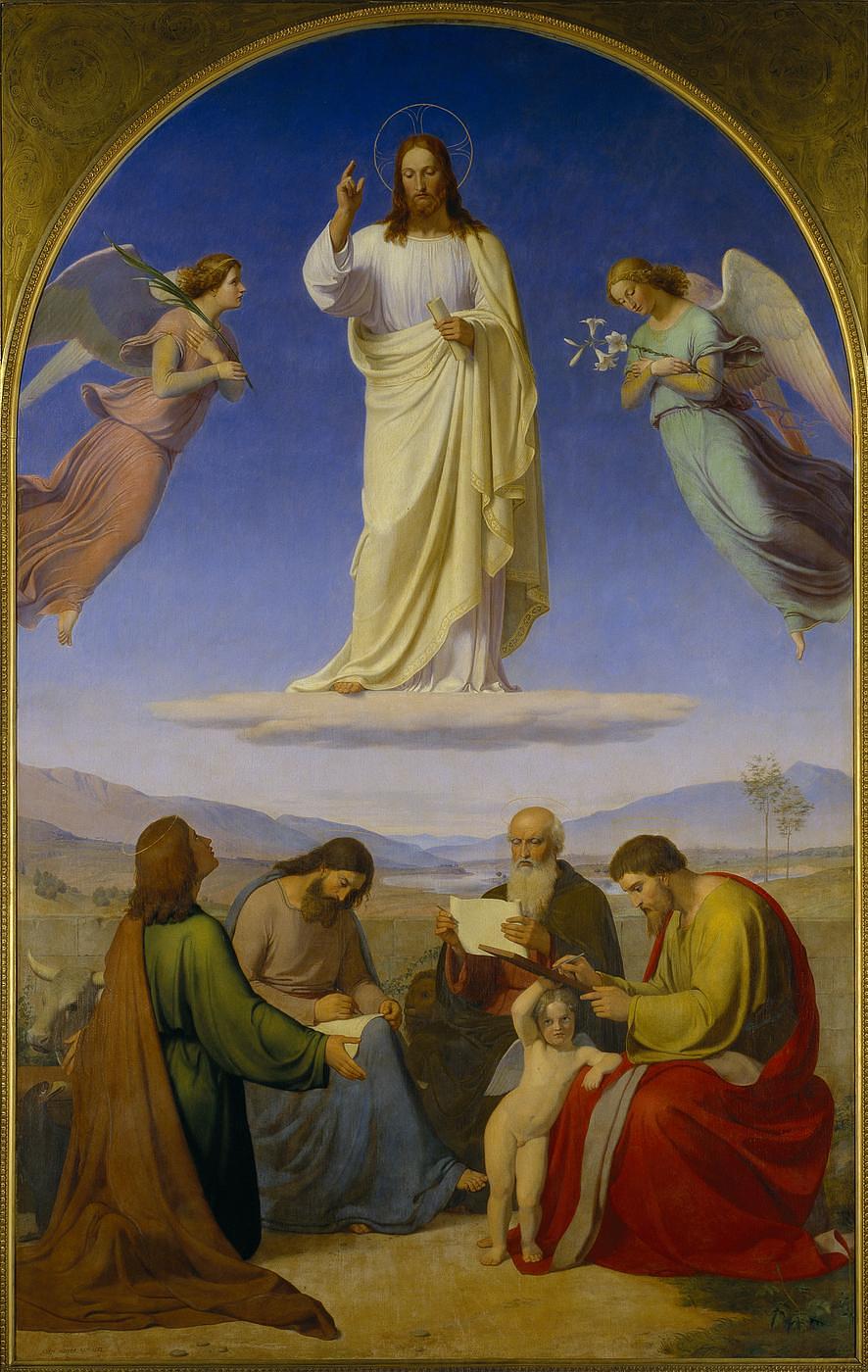 Kristus og de fire evangelister, B276