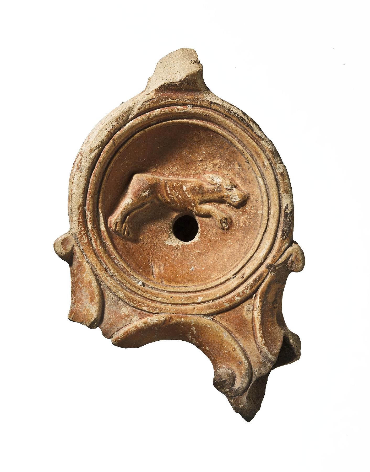 Lamp with a leaping dog, H1216