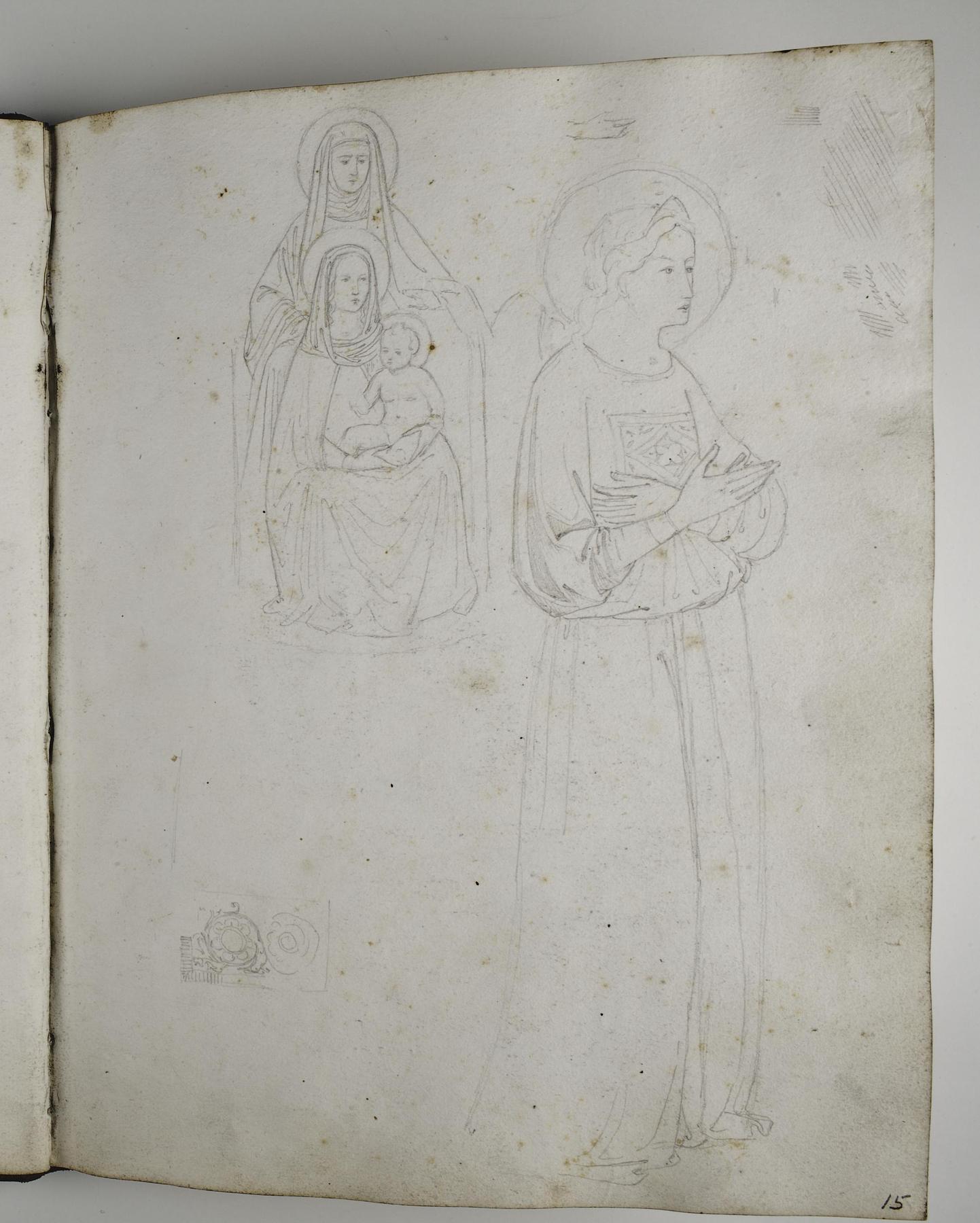 Mary, Child and Saint Anne. Angel, D1587,15