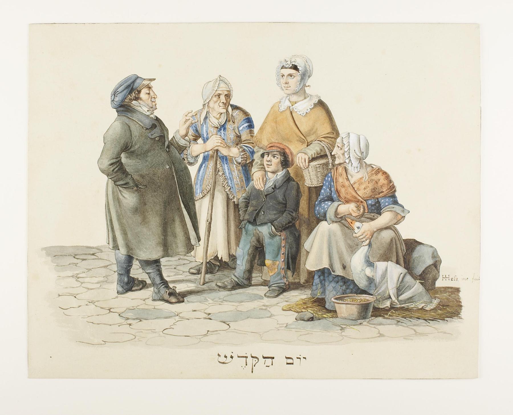 Roman types listening to a roman-jewish type, D672