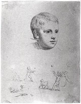 Nysø153 Child's head, Thorvald Nicolai Thiele