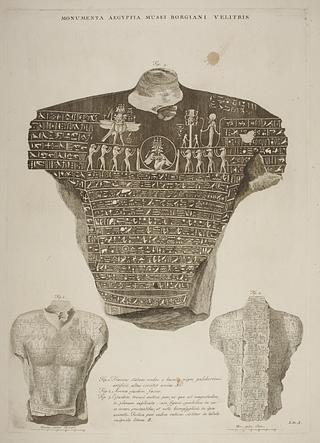E1416 Statue with hieroglyphs