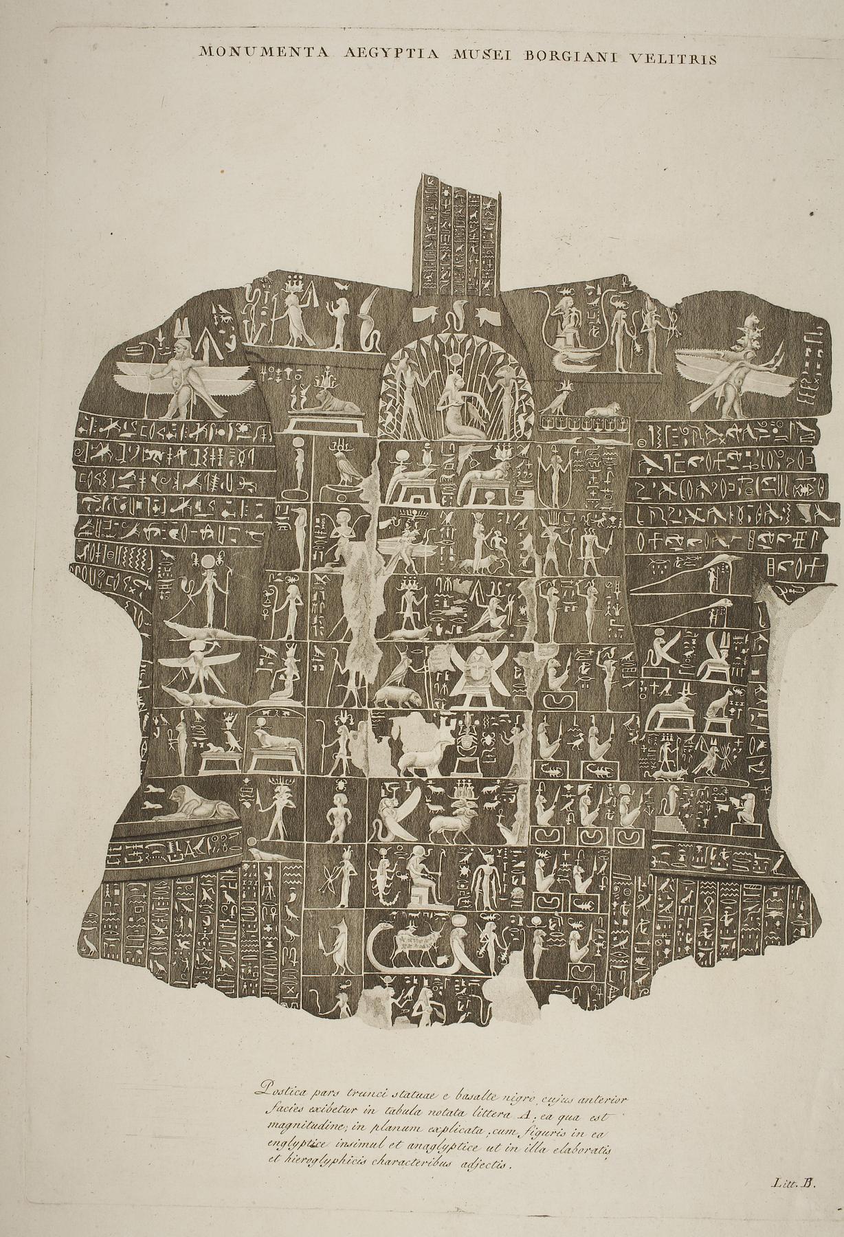 Statue med hieroglyffer, E1418